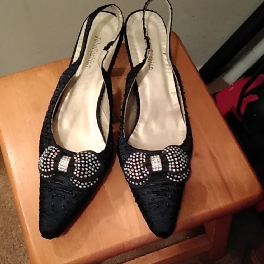 Brand new, navy blue beaded w/rhinestones